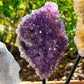 Horizontal Amethyst, Citrine & Clear Quartz Crystal Set for Abundance, Clarity & Spiritual Growth