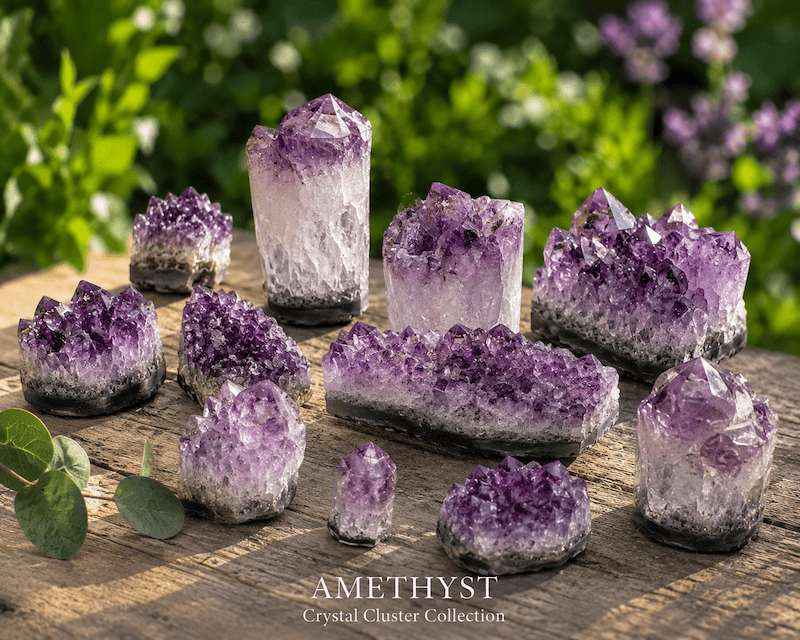 AMETHYST STONE. Natural Amethyst and Quartz Crystal Clusters, Uruguay AAA Quality. These are very high grade Amethyst Clusters with stunning color and crystallization. Shop Amethyst Stone Quartz Natural Gemstone Cluster at Magic Crystals. FREE SHIPPING AVAILABLE.