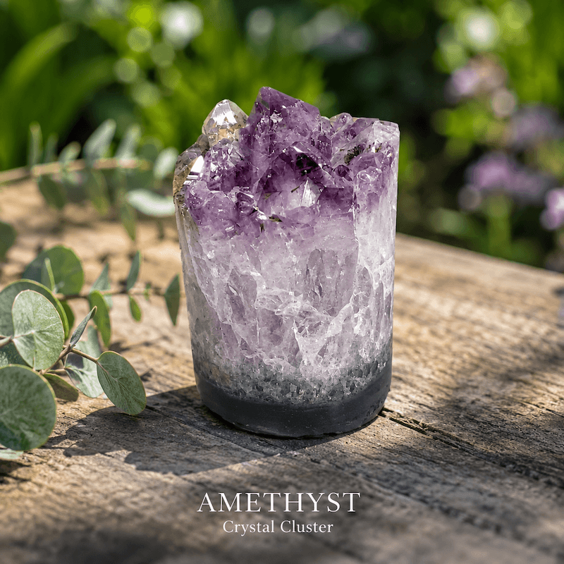 Polished Amethyst Cylinder, Crystal cluster