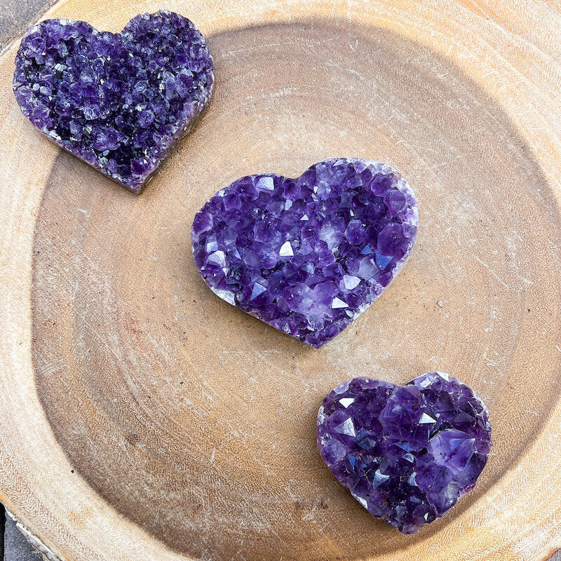 Amethyst Druzy Heart Stone, Amethyst Crystal Piece - Magic Crystals