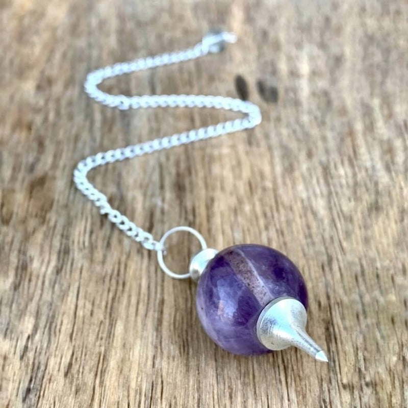Amethyst Sphere Pendulum. Find Amethyst Sphere Pendulum - Amethyst Pendant crystal pendulum dowsing when you shop at Magic Crystals. Purple Pendulum.