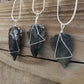 Black-Agate-Arrowhead-Stone-Necklace. Gemstone Arrowhead Pendant Necklace at Magic Crystals
