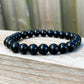 8 mm-Black-Agate-Gemstone Beaded Bracelet - MagicCrystals.Check out our Gemstone Beaded Bracelet made of polished stone - 8mm Crystal Stone bracelet. This are the very Best and Unique Handmade items from MagicCrystals.com Crystal Bracelet, Gemstone bracelet, Minimalist Crystal Jewelry, Trendy Summer Jewelry, Gift for him and her.