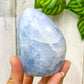Looking for a Blue Calcite Polished Freeform? Shop at Magiccrystals for Blue Calcite Polished Freeforms, different sizes available including Large Free Standing Cut Base, Specimens, these Healing Crystals are helpful for Throat Chakra, Calcite Specimen. Choose Size ('AAA' Grade, Cut Base Blue Calcite Free Form. Blue-Calcite-Freeform-A
