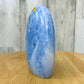 Looking for a Blue Calcite Polished Freeform? Shop at Magiccrystals for Blue Calcite Polished Freeforms, different sizes available including Large Free Standing Cut Base, Specimens, these Healing Crystals are helpful for Throat Chakra, Calcite Specimen. Choose Size ('AAA' Grade, Cut Base Blue Calcite Free Form. Blue-Calcite-Freeform-B
