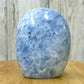 Looking for a Blue Calcite Polished Freeform? Shop at Magiccrystals for Blue Calcite Polished Freeforms, different sizes available including Large Free Standing Cut Base, Specimens, these Healing Crystals are helpful for Throat Chakra, Calcite Specimen. Choose Size ('AAA' Grade, Cut Base Blue Calcite Free Form. Blue-Calcite-Freeform-C