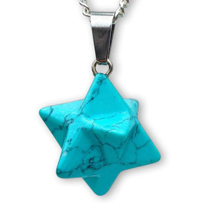 Crystal Stone Merkaba Pendant Necklace