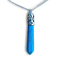    Blue-Turquoise-Pendant-Necklace. Stone Single Point Pendant Necklace. Single Point Necklace. MagicCrystals