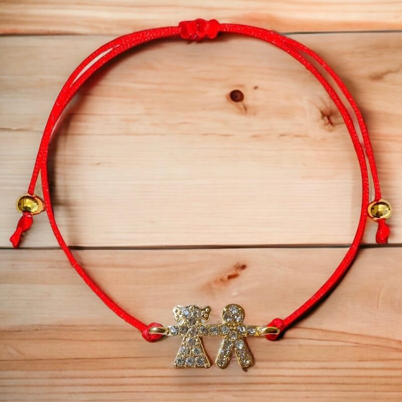 Boy-and-Girl-Eye-Red-String-Bracelet. Shop at Magic Crystals for Protection. The Red String Bracelet has been worn throughout history in many cultures as a symbol of protection, faith, and good luck and acts as a shield from negativity and actually has many positive effects. In quite a few cultures a red string bracelet is believed to have magical powers.