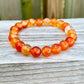 8 mm-Carnelian-Gemstone Beaded Bracelet - MagicCrystals.Check out our Gemstone Beaded Bracelet made of polished stone - 8mm Crystal Stone bracelet. This are the very Best and Unique Handmade items from MagicCrystals.com Crystal Bracelet, Gemstone bracelet, Minimalist Crystal Jewelry, Trendy Summer Jewelry, Gift for him and her.