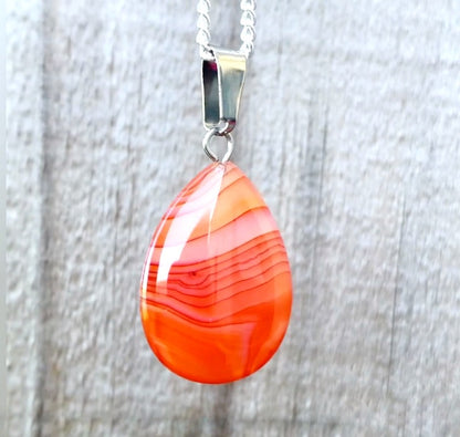Carnelian Pendant- Carnelian Gemstone Jewelry - Magic Crystals