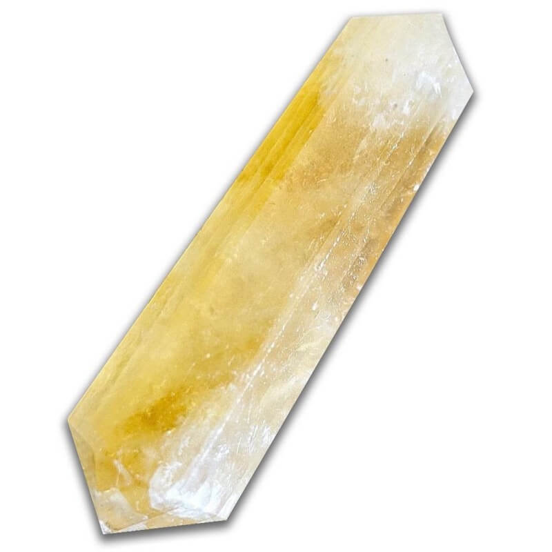 Double Point Stone.  Citrine-Double-Point. Natural Double Terminated Point Crystal.- Magic Crystal. Natural Double Terminated Point Crystal - MAGICCRYSTALS