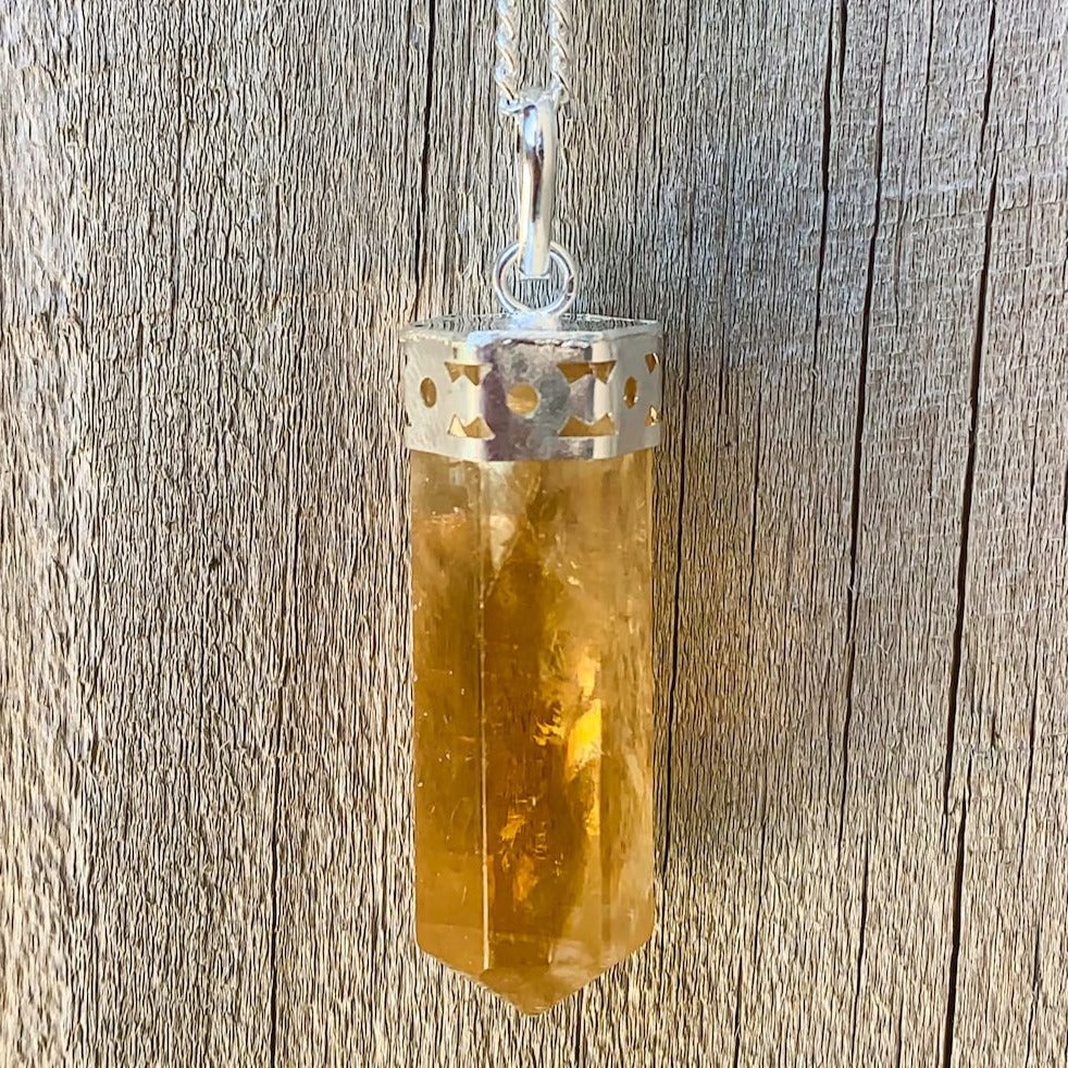 Citrine Necklace. Shop for Citrine Stone Point Pendant Necklace, Citrine Jewelry at Magiccrystals.com
