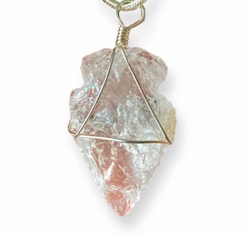 Clear-Quartz-Arrowhead-Stone-Necklace. Gemstone Arrowhead Pendant Necklace at Magic Crystals