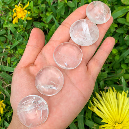 Natural Gemstone Disc Stone - Worry Stone. Rocks and Fossils. Black Tourmaline,  Green Jade,  Clear Quartz,  Lapis Lazuli,  Red jasper , Amethyst, Golden Healer Quartz, Peach Aventurine,  Rose Quartz at MagicCrystals