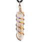 Gemstone Spiral Wrapped Pendant Necklace