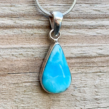 This lovely, rare and spectacular mineral gem called Larimar is only found in the Dominican Republic. Shop Genuine Natural Larimar Necklace, Dominican Ambar and Larimar Jewelry at Magic Crystals. Sterling Caribbean Larimar Necklace, Gift For Her, Gemstone Pendant. Magiccrystals.com carries the essence of the ocean.