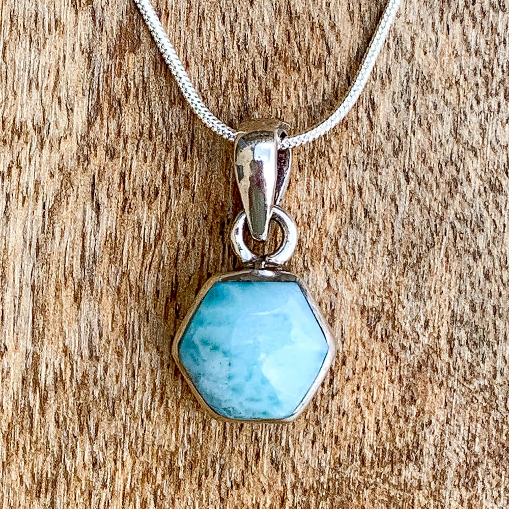 This lovely, rare and spectacular mineral gem called Larimar is only found in the Dominican Republic. Shop Genuine Natural Larimar Necklace, Dominican Ambar and Larimar Jewelry at Magic Crystals. Sterling Caribbean Larimar Necklace, Gift For Her, Gemstone Pendant. Magiccrystals.com carries the essence of the ocean.