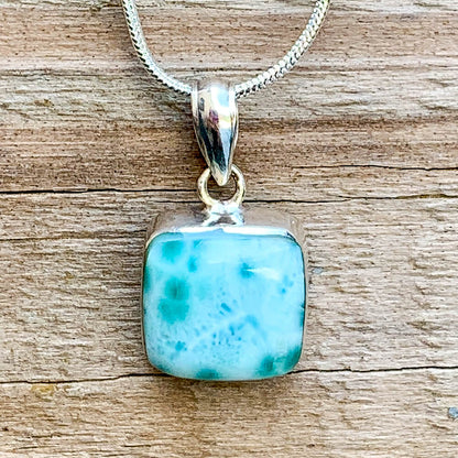 This lovely, rare and spectacular mineral gem called Larimar is only found in the Dominican Republic. Shop Genuine Natural Larimar Necklace, Dominican Ambar and Larimar Jewelry at Magic Crystals. Sterling Caribbean Larimar Necklace, Gift For Her, Gemstone Pendant. Magiccrystals.com carries the essence of the ocean.