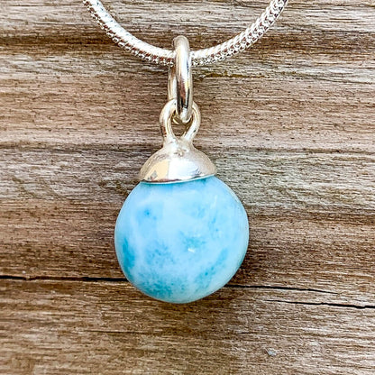 This lovely, rare and spectacular mineral gem called Larimar is only found in the Dominican Republic. Shop Genuine Natural Larimar Necklace, Dominican Ambar and Larimar Jewelry at Magic Crystals. Sterling Caribbean Larimar Necklace, Gift For Her, Gemstone Pendant. Magiccrystals.com carries the essence of the ocean.