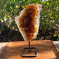 Druzy citrino en un soporte - #B