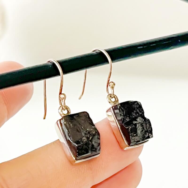 Elite Shungite Sterling Silver Earrings