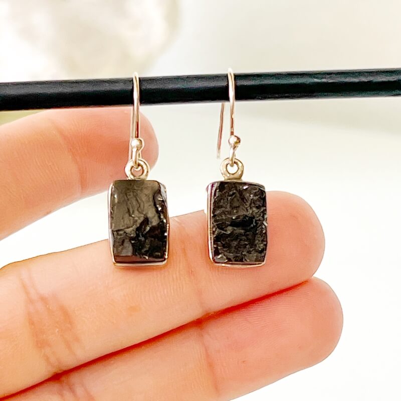 Elite Shungite Sterling Silver Earrings