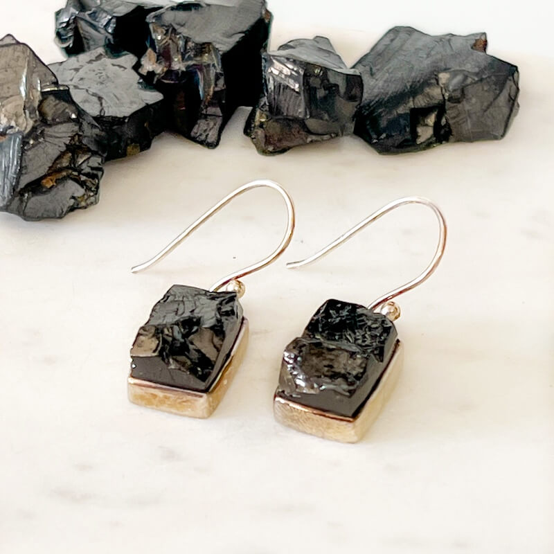 Elite Shungite Sterling Silver Earrings