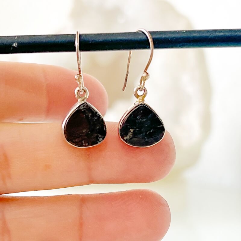 Elite Shungite Sterling Silver Earrings