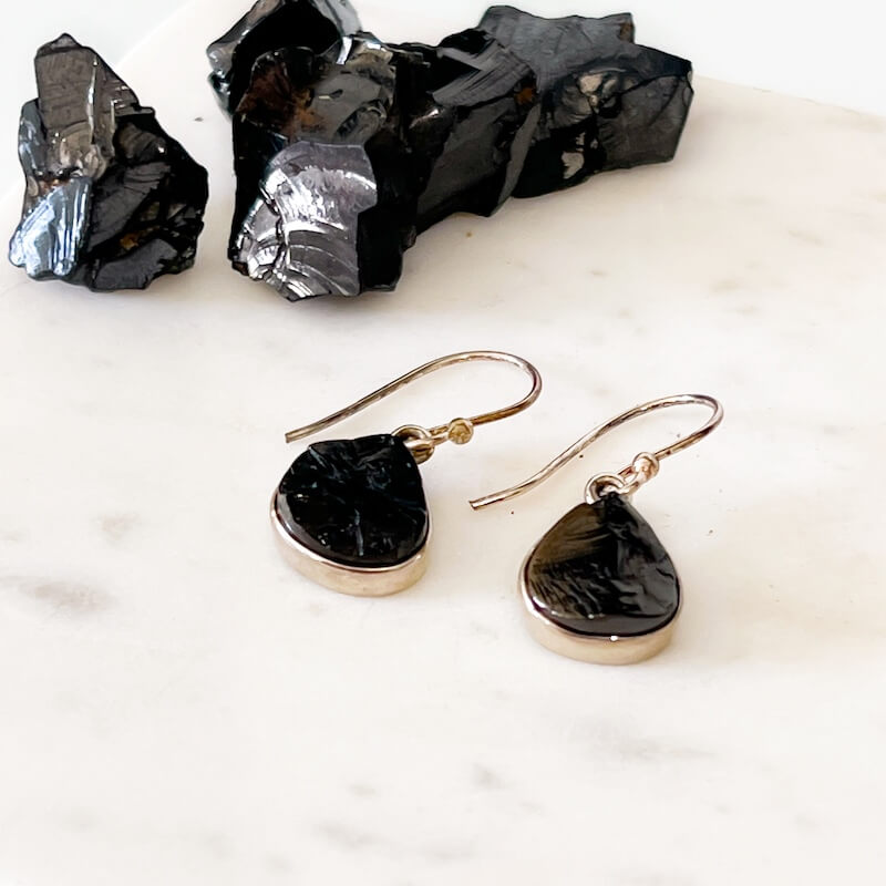 Elite Shungite Sterling Silver Earrings