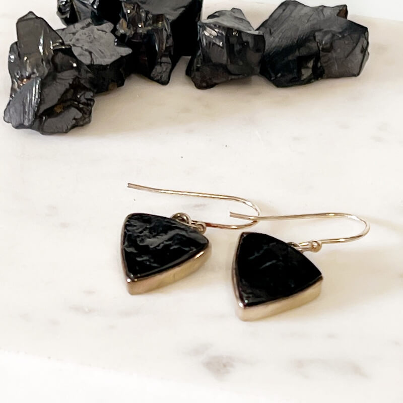 Elite Shungite Sterling Silver Earrings