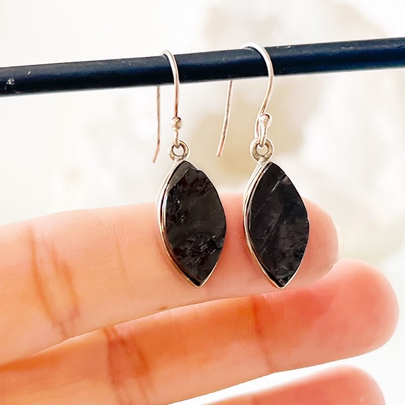 Elite Shungite Sterling Silver Earrings