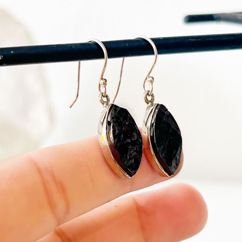 Elite Shungite Sterling Silver Earrings