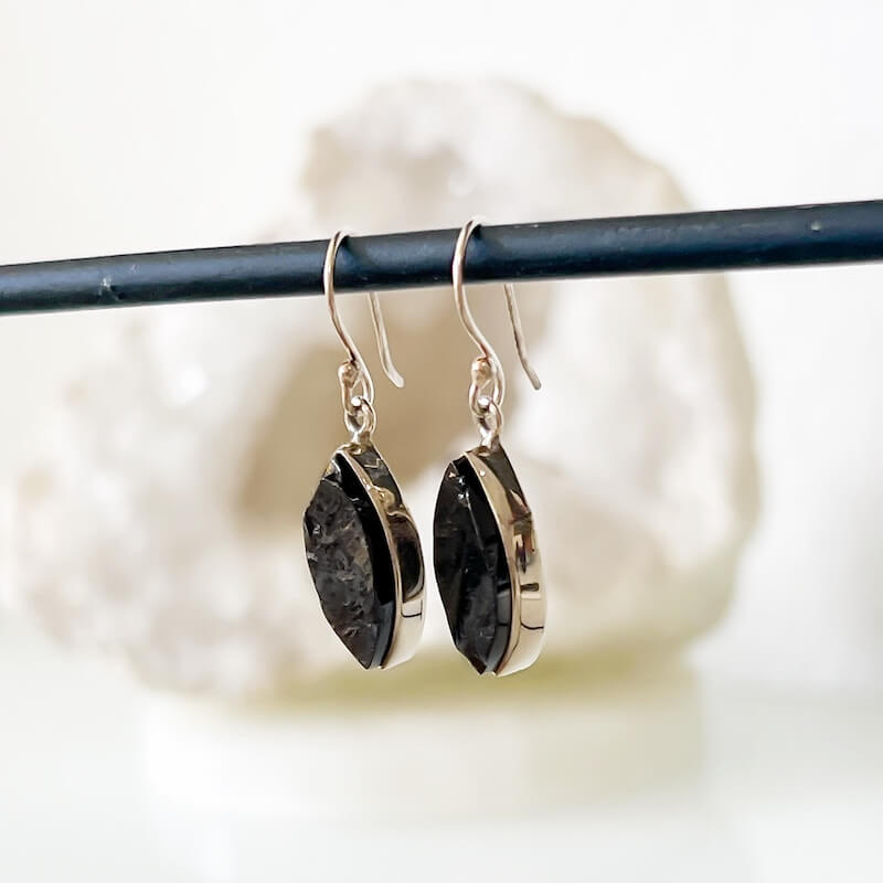 Elite Shungite Sterling Silver Earrings