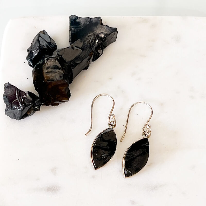 Elite Shungite Sterling Silver Earrings