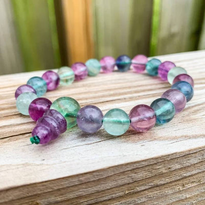 Looking for Fluorite Mala Beads Bracelet? Shop at Magic Crystals for Fluorite Jewelry. Grade A++ Fluorite Crystal Bead Bracelet 8mm, Genuine Fluorite Gemstone Bracelet, Protection Relieves Stress Anxiety Gift for Men & Women. FREE SHIPPING available.