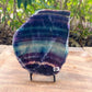 Quality Rainbow Fluorite Slab, Polished Fluorite Crystal, Natural Home Decor from MagicCrystals.com ships from Miami, FL since 2018. Polished fluorite crystal features beautiful bands of natural coloring with lovely depth, clarity, and unique internal patterns throughout the piece. 