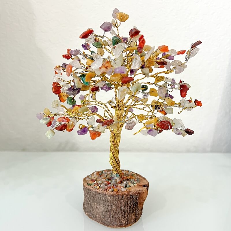 Natural Gemstone Chakra Tree - Gemstone Home Decor - MagicCrystals