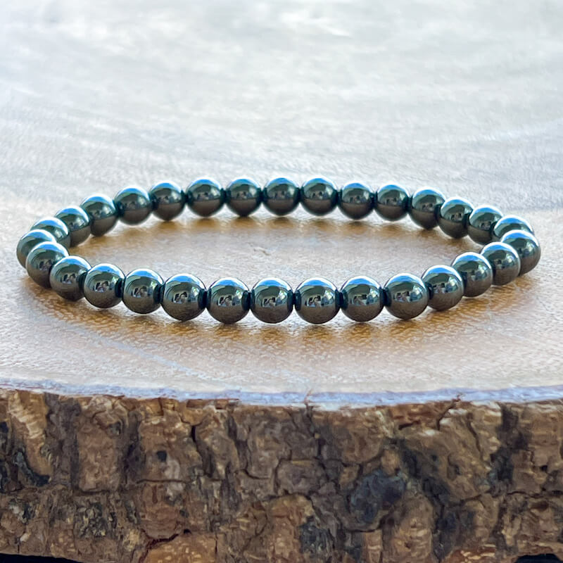 Hematite Stone Bracelet - Hematite Jewelry - MagicCrystals. Hematite Stone Beaded Bracelet  crystal bracelets for women and men. Aries and Aquarius Base Chakra bracelet. Grounding bracelet. Hematite Beaded Crystal Bracelets are perfect ways to carry your stones around with you everywhere you go.