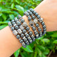 Hematite Stone Bracelet - Hematite Jewelry - MagicCrystals. Hematite Stone Beaded Bracelet crystal bracelets for women and men. Aries and Aquarius Base Chakra bracelet. Grounding bracelet. Hematite Beaded Crystal Bracelets are perfect ways to carry your stones around with you everywhere you go.