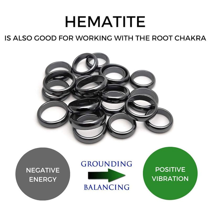 Looking for Hematite Ring? Shop at Magic Crystals for Hematite Ring, Hematite Ring, Hematite Puffy Ring, Natural Hematite Stone Carving, Crystal Ring, Haematite, Palm Stone, Tiger Iron, Iron Oxide. FREE SHIPPING available. Stone Ring, Healing Crystals, and Stones