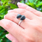 Real-Hematite-Ring. Shop for Adjustable Dual Crystal Ring - Chakra Ring Jewelry from Magic crystals. 2 points crystal ring for creativity, passion, wisdom, and love. Activate your chakra. Birthstone Rings. Pure Natural Raw Healing Crystal for Women, men. Minimal Gemstone Rings, Chunky crystal rings, Raw gemstone rings, Raw crystal rings.