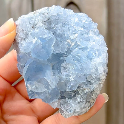 High Quality Celestite Geode Cluster. Unique Item fo statement pieces rooms and altars. Celestite Crystal Geode Clusters. Celestite Raw Crystal Cluster, Magic Crystals.