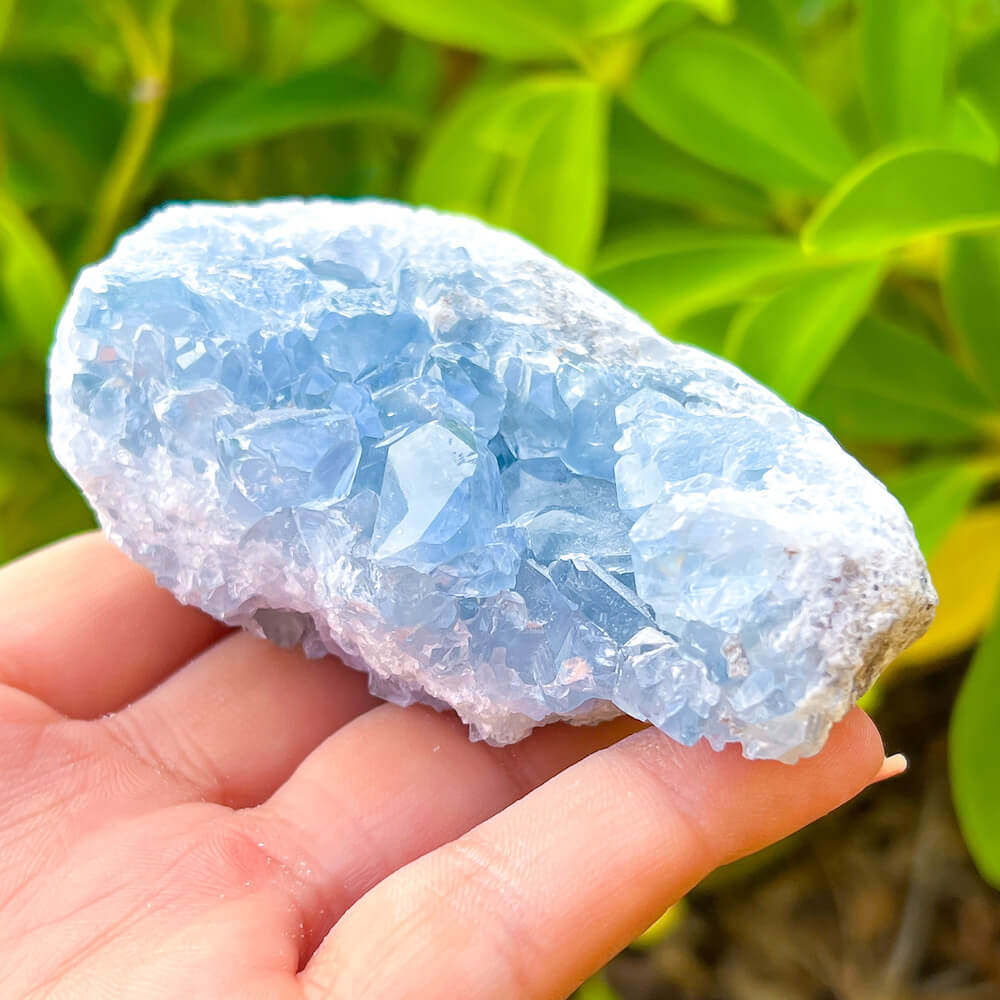 High Quality Celestite Geode Cluster. Unique Item fo statement pieces rooms and altars. Celestite Crystal Geode Clusters. Celestite Raw Crystal Cluster, Magic Crystals.
