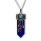    Lapis-Lazuli-Pendant-Necklace. Flower Point Gemstone Pendant Necklace. Flower Point Gemstone Pendant Necklace - MagicCrystals