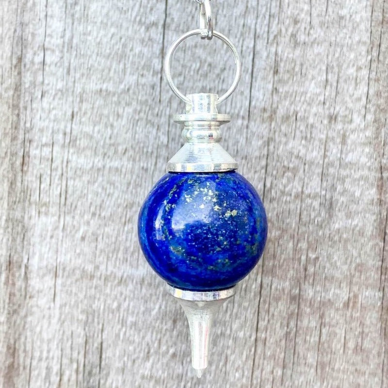 Lapis Lazuli Sphere Pendulum. Find Lapis Lazuli Sphere Pendulum - Lapis Lazuli Pendant crystal pendulum dowsing when you shop at Magic Crystals. Blue Pendulum.