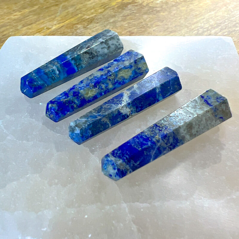 Double Point Stone. Lapis-Lazuli-Stone-Stone-Double-Point. Natural Double Terminated Point Crystal.- Magic Crystal. Natural Double Terminated Point Crystal - MAGICCRYSTALS