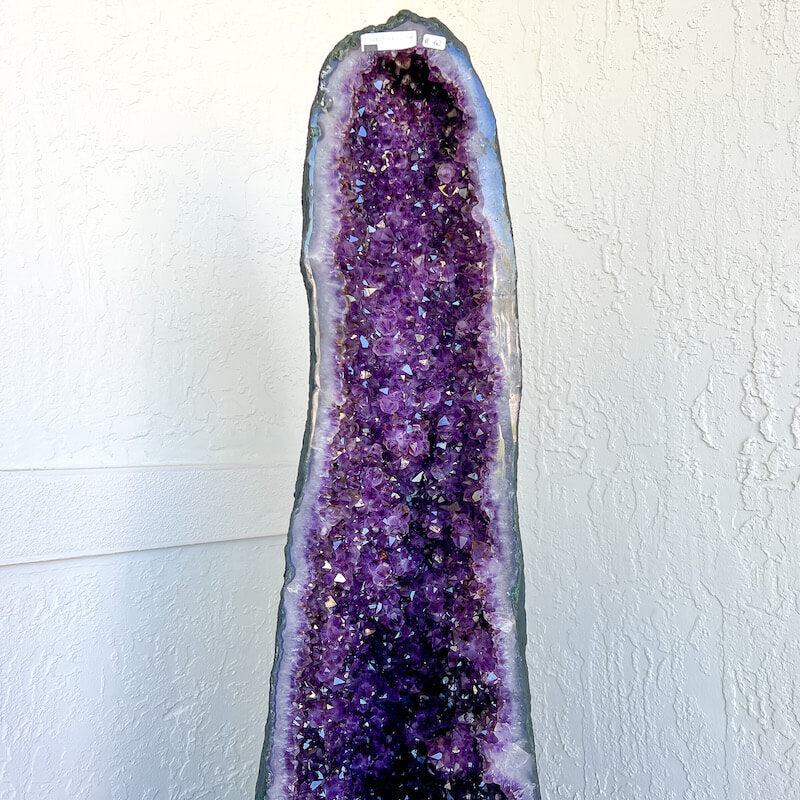 Amethyst-Cathedral-_90 . Buy Magic Crystals - Large Druzy Amethyst Cathedral, Amethyst Stone, Purple Amethyst Point, Stone Point, Crystal Point, Amethyst Tower, Power Point at Magic Crystals. Natural Amethyst Gemstone for PROTECTION, PEACE, INSPIRATION. Magiccrystals.com offers FREE SHIPPING and the best quality gemstones.