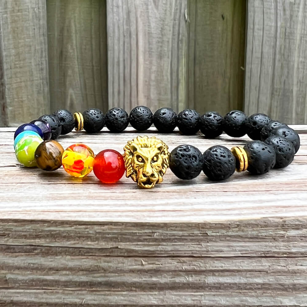 Looking for Seven chakra Jewelry? Shop at Magic Crystals for beaded bracelets made with natural gemstones. Unisex elastic Lion 7 Chakras Bracelet The Seven Chakras stand as the principal energy centers of the body and are believed to be the pathway of harmony between the mind, body and soul. FREE SHIPPING AVAILABLE.