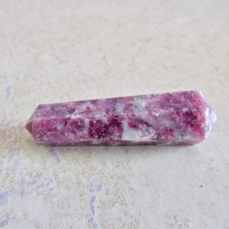 Double Point Stone.  Lepidolite-Stone-Stone-Double-Point. Natural Double Terminated Point Crystal.- Magic Crystal. Natural Double Terminated Point Crystal - MAGICCRYSTALS